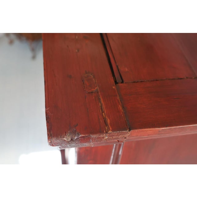 Early 20th-Century Chinese Red Lacquer Pantry Cabinet For Sale - Image 14 of 18