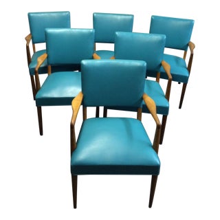 Mid-Century Stow Davis Arm Chair - set of 6 For Sale