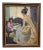 Henry Charles Hannig "Mother and Daughter" Original Oil Painting C.1930 For Sale