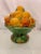 Vintage Majolica Style Fruit Stacked Lidded Bowl / Catchall For Sale - Image 10 of 11