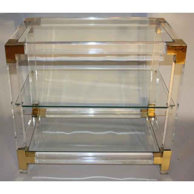 Pair of 3 Tiered Lucite Side Tables For Sale In New Orleans - Image 6 of 8