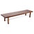 Mid-Century Modern 6 ' Long Solid Walnut Top Coffee Table or Bench on Solid Legs Aluminum Stretcher For Sale - Image 3 of 8
