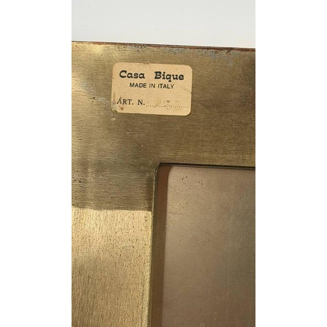 Casa Bique Vintage Casa Bique Italian Chinoiserie Hand-Painted Metal Wall Mirror For Sale - Image 4 of 5