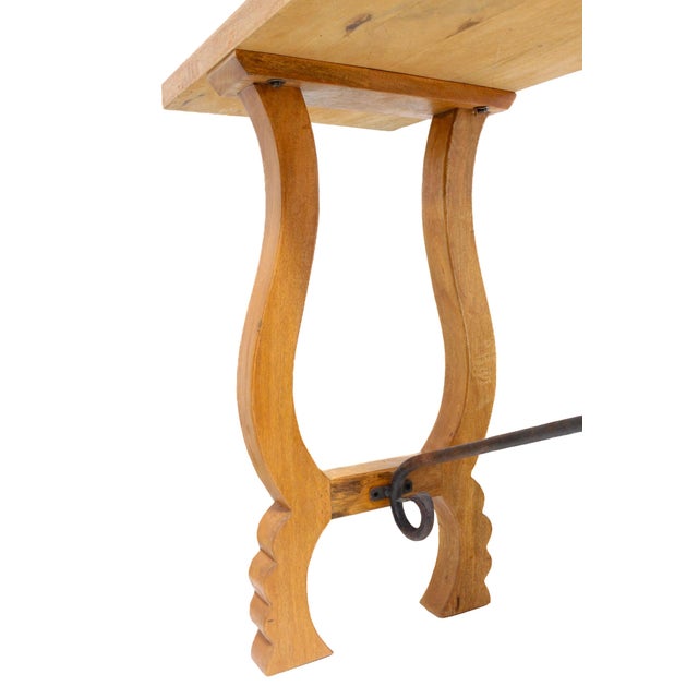 Console Table Wood and Iron For Sale - Image 4 of 10