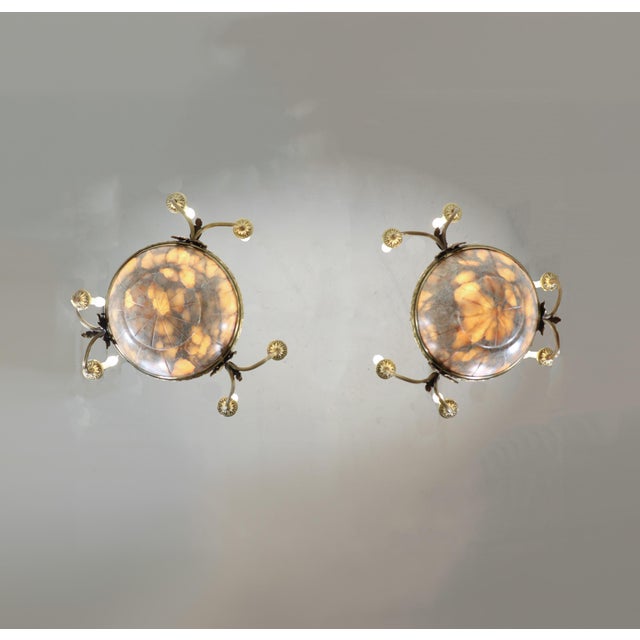 Metal Pair of Large Early 20th Century French Neoclassical Alabaster and Gilt Bronze Chandeliers For Sale - Image 7 of 16