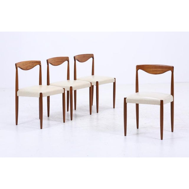 Mid-Century Danish Teak and Leather Bambi Series Chairs by Rolf Rastad & Adolf Relling for Gustav Bahus, Set of 4 For Sale - Image 13 of 13