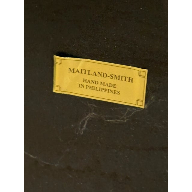 Maitland Smith Spiro Mixed Wood and Metal Entry Center Table For Sale - Image 12 of 12