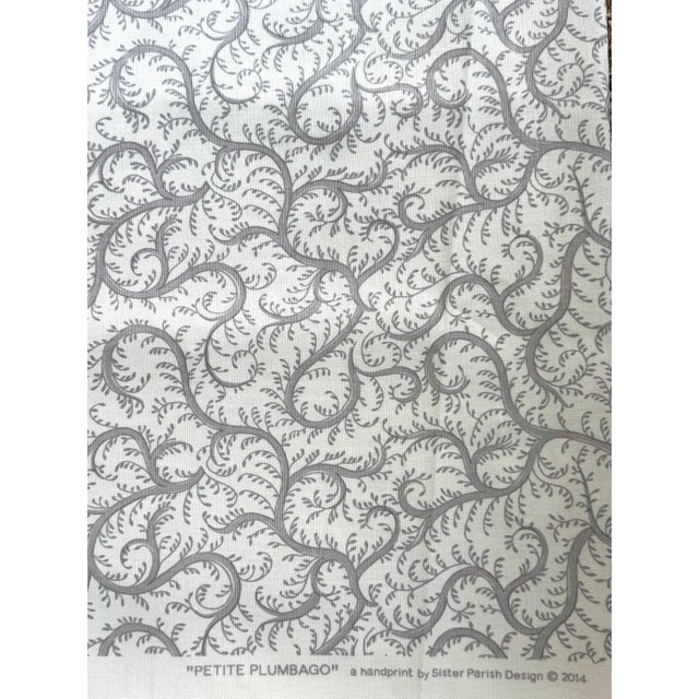 Petite Plumbago by Sister Parish. Off white linen ground with pale dove grey pattern. Petite plumbago is an iconic...