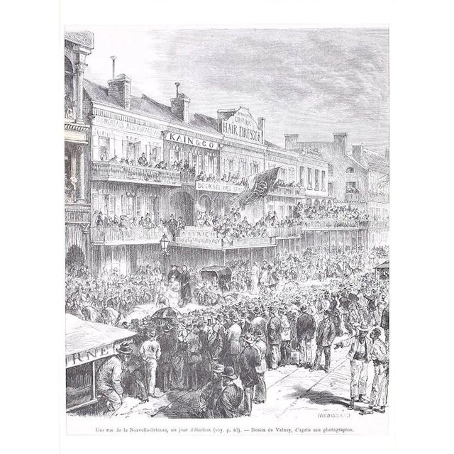 Un jour d'élection - Original Lithograph by H.-T. Hildibrand - 1880 1880 For Sale