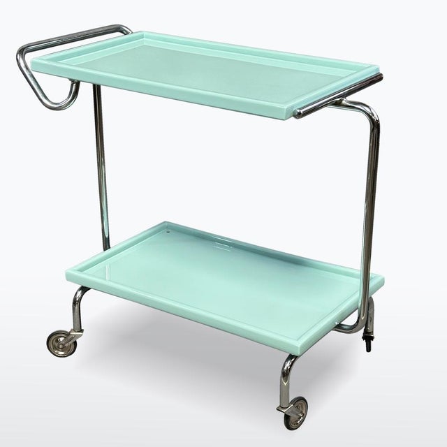 Vintage Bauhaus Chrome Trolley by Robert Slezák, 1930s For Sale - Image 10 of 10