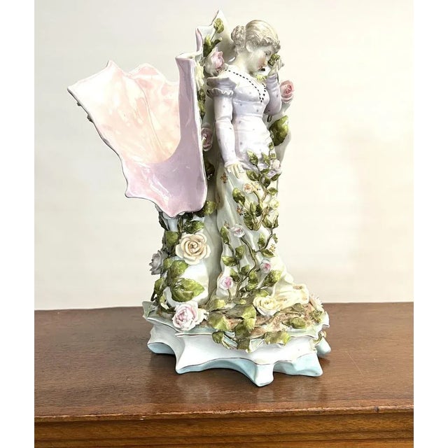 Large Art Nouveau Vase in German Slip For Sale - Image 3 of 12