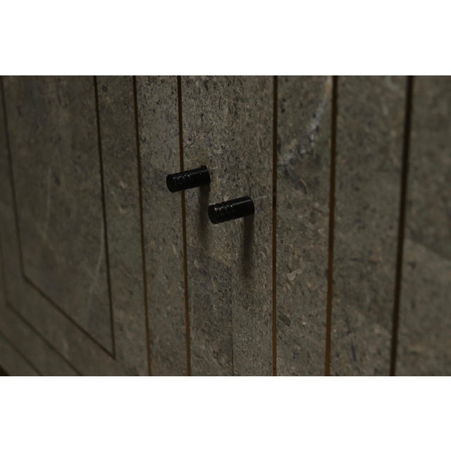 Tessellated Stone and Brass Sideboard from Maitland Smith, 1980s For Sale - Image 6 of 15