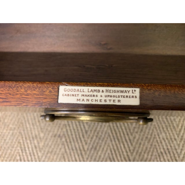 1900 - 1909 Mahogany Open Bookcase by Lamb of Manchester, 1900 For Sale - Image 5 of 14