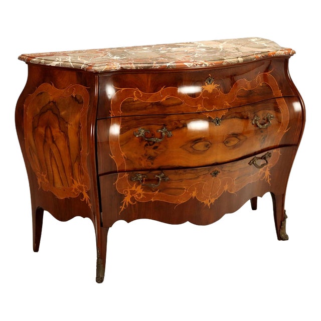Lombard Barocchetto Style Chest of Drawers, Italy, Early 1900s For Sale