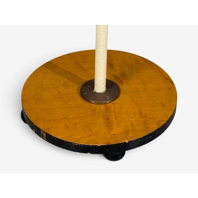 1930s Swedish Modern, Organic Floor Lamp, Cord, Wood For Sale - Image 9 of 10