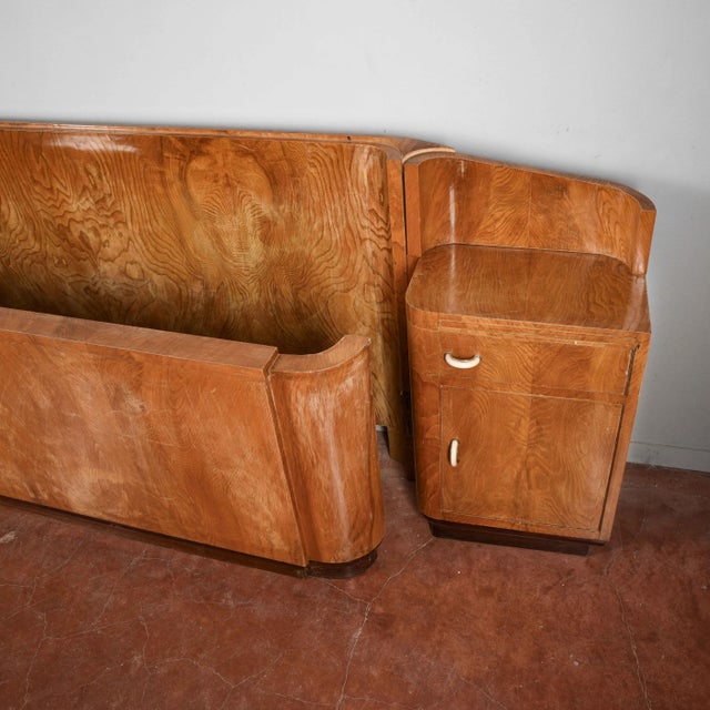 Art Deco Headboard and Bedside Tables, Set of 2 For Sale - Image 6 of 18