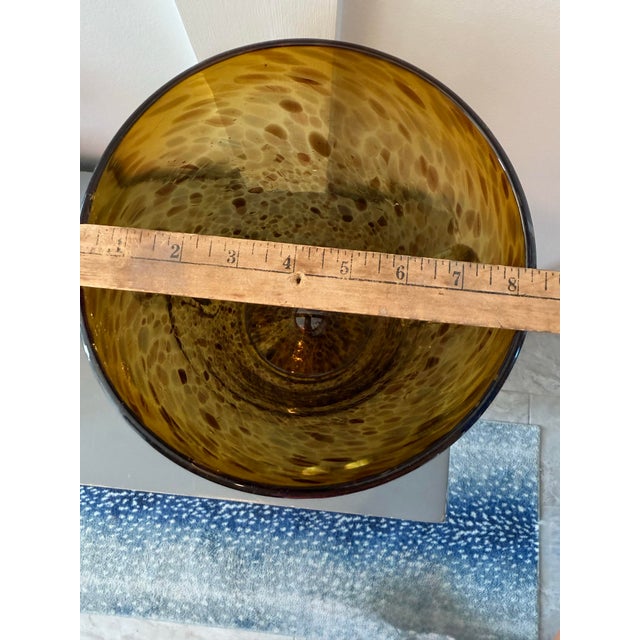 Brown Murano Leopard Glass Champagne Bucket For Sale - Image 8 of 8