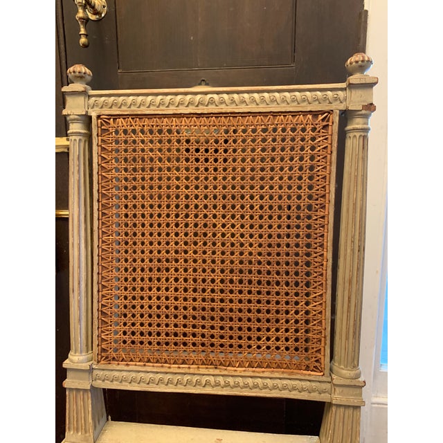 French Neoclassical Distressed Painted and Cane Chairs - a Pair For Sale - Image 11 of 11