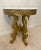 Wood Victorian Style Oval Marble Top Gold Color Accent Table Excellent Condition Vintage For Sale - Image 7 of 10
