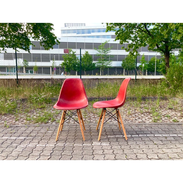 Red Side Chairs in Ox Red Saddle Leather from Sol & Luna, 2000s, Set of 4 For Sale - Image 8 of 18