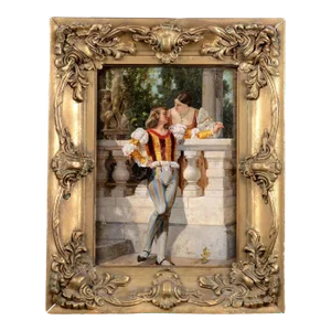 Late 19th Century Cesare Auguste Detti Oil Painting of a Courting Couple, Framed