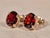 Contemporary Ladies 14K Yellow Gold 4 CTW Garnet Stud Earrings, 2 Pieces For Sale - Image 3 of 8