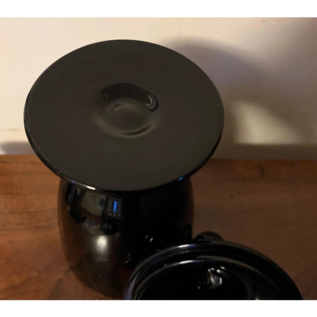 Early 20th Century Black Amethyst Glass Urn With Cover For Sale - Image 5 of 13