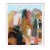 Saguaro - Framed Earth Tones Original Southwest Landscape Abstract Acrylic Painting on Canvas by Maria C. Bernhardsson For Sale
