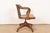 Brown Antique Arts & Crafts Solid Walnut Executive Swivel Desk Chair by Boling Chair Company, Circa 1940s For Sale - Image 8 of 12