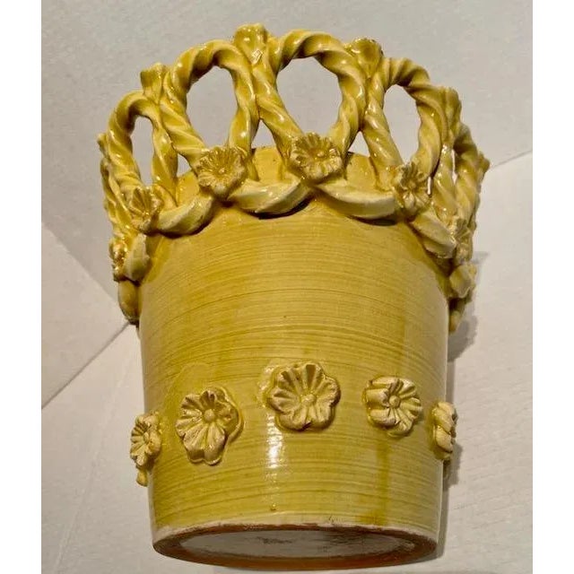 Ceramic Vintage Italian Art Pottery Vase/Jardiniere For Sale - Image 7 of 10