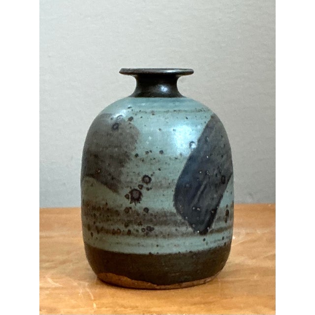 Vintage Abstract Glazed Ceramic Vase For Sale - Image 9 of 12