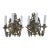 Antique French Rocco Triple-Arm Electric Wall Sconces in the Highly Sought After Baroque - a Pair For Sale