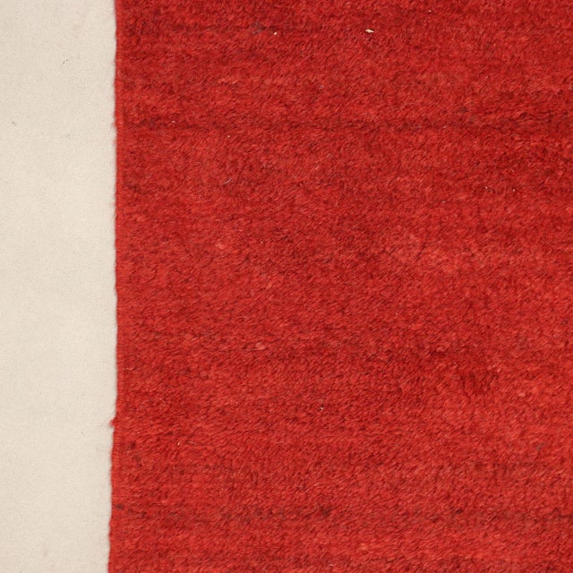 Middle Eastern Red Gabbeh Rug in Wool For Sale - Image 6 of 8