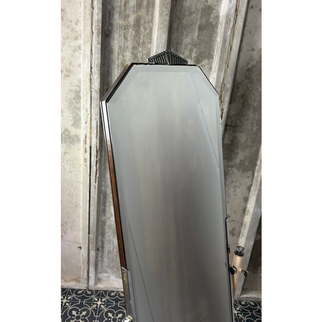 Vintage Art Deco Cheval Mirror with Industrial Function, 1930s For Sale - Image 6 of 17