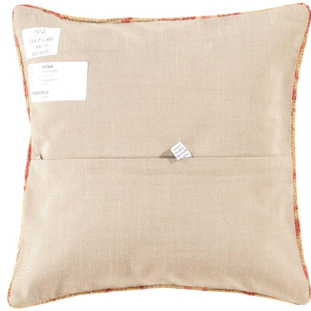 Vintage hand woven Turkish pillow. This is made of wool. Back cotton. Beautiful colors and well made. This pillow features...