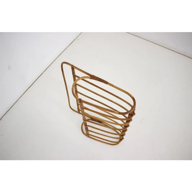 Wall Bamboo Magazine Holder, Former Czechoslovakia, 1970s For Sale - Image 6 of 7