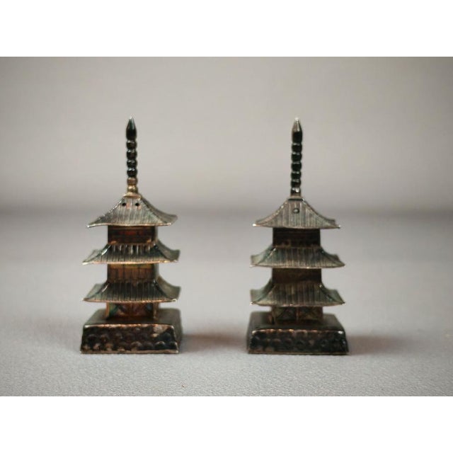 Silver Salt and Pepper Set, Japan, 1890s, Set of 2 For Sale - Image 6 of 7