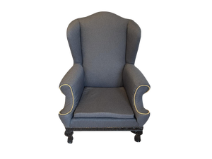 Vintage Lounge Chair in Grey Fabric