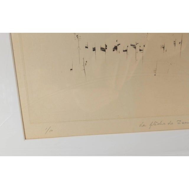 Paper Mid-Century Modern Contemporary Abstract Etching Print by Hitoshi Nomura For Sale - Image 7 of 12