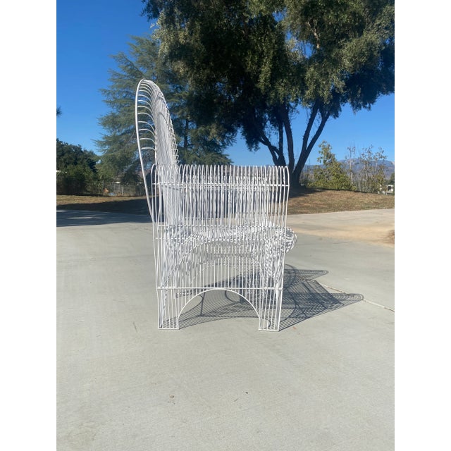 1940s Mid Century Modern Wire Outdoor Patio Chair For Sale - Image 5 of 11