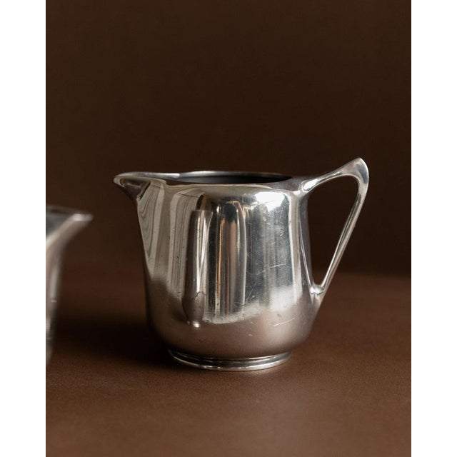 Gray Vintage Art Nouveau Jugs from Newmaid Picquot Ware, England, 1950s, Set of 2 For Sale - Image 8 of 11