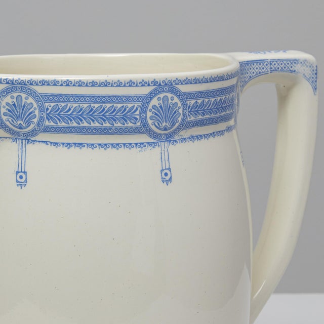 20th Century Belgian Blue Chinoiserie Ceramic Pitcher For Sale - Image 12 of 18