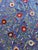 Textile Blue Silk Suzani Wall Hanging With Floral Rosettes For Sale - Image 7 of 10