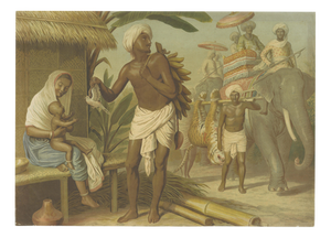 Leutemann, India Tiger Hunt Scene, 1890s-1910s, Chromolithograph