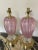 Metal Vintage 1950s Venetian Glass Murano Ballerina Lamps in Pink With Brass Accents - a Pair For Sale - Image 7 of 13