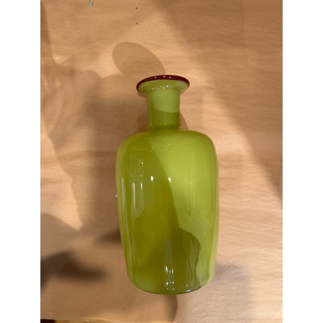 Contemporary Early 21st Century Vintage Studio Paran Hand Blown Art Glass Vase For Sale - Image 3 of 3