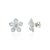 Modern 1.65ct Aquamarine Floral Art Deco Cluster Earrings for Her in 18k Gold- 2 Pieces For Sale - Image 3 of 10