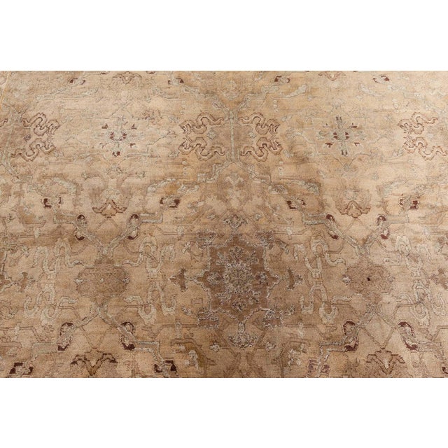 Brown Indian Agra Rug For Sale - Image 8 of 9