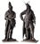 German Artist, Heroes of the Nibelungenlied, Cast Iron, Late 19th Century, Set of 2 For Sale