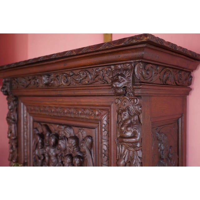 19th Century Renaissance Carved Credenza For Sale - Image 6 of 12
